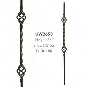 Knee Wall-14″ Double Basket Baluster