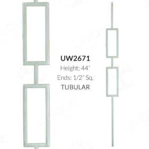 Double Square Panel 1/2″ Baluster