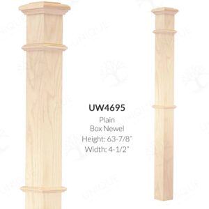 Fixed Cap Style Box Newel (Plain)