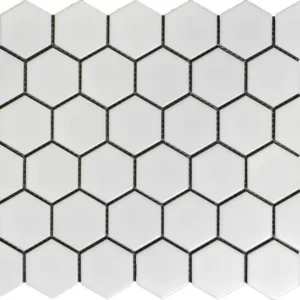 Cc Mosiacs - Gray Matte - Hexagon Mosaic (2×2)